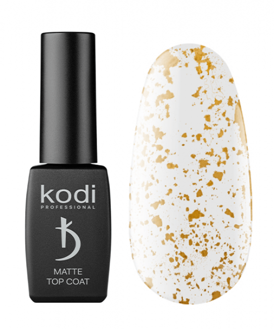 Матовое верхнее покрытие для гель-лака, 8 мл - ART 03, Matte Top Coat Kodi professional 